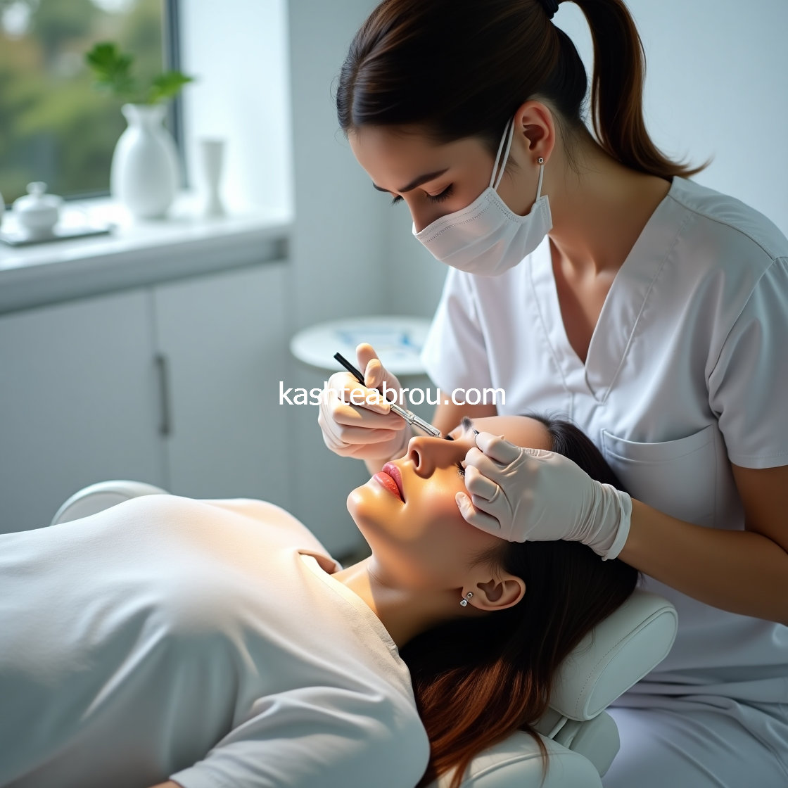 کلینیک خمیس آبادی خدمات کاشت ابرو دائمی و جراحی پلک کاشت مو ابرو طبیعی ابرو کاشت شده در تهران گیلان غربی